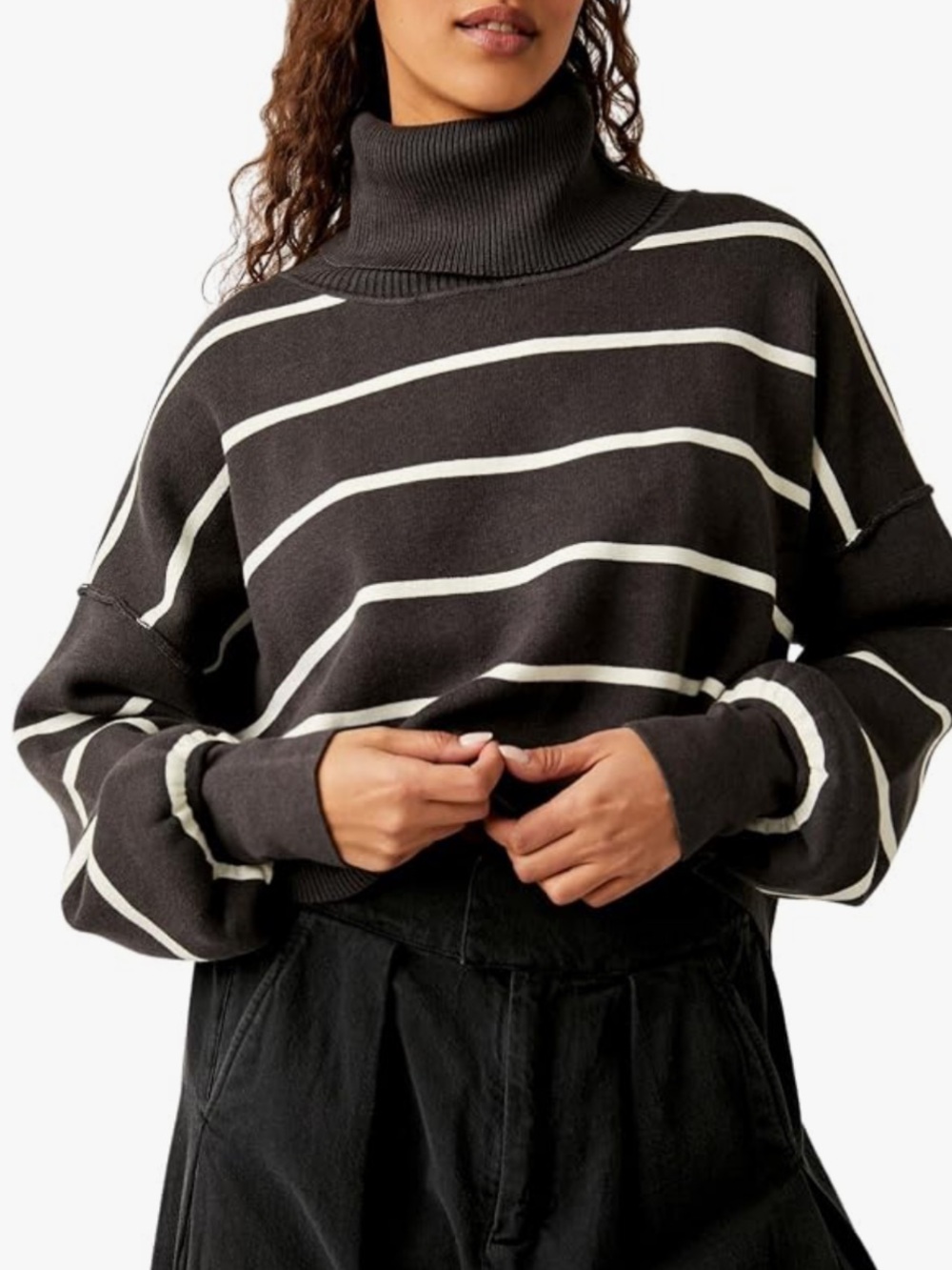 Free People Paulie Sweater Smoked Pearl Combo